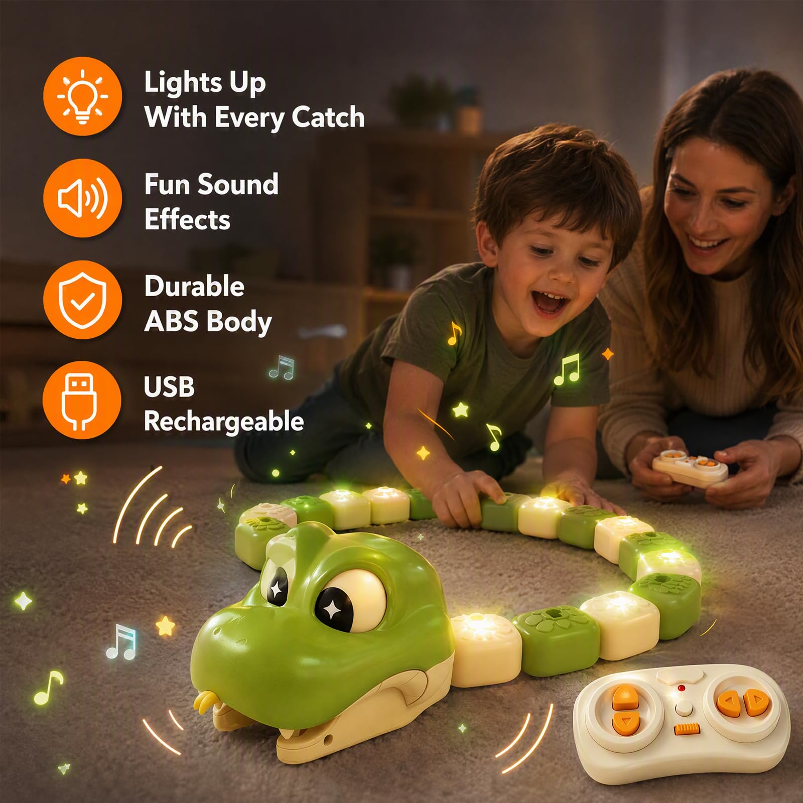 2 uds Control Remoto magnético Juego de Serpiente LED