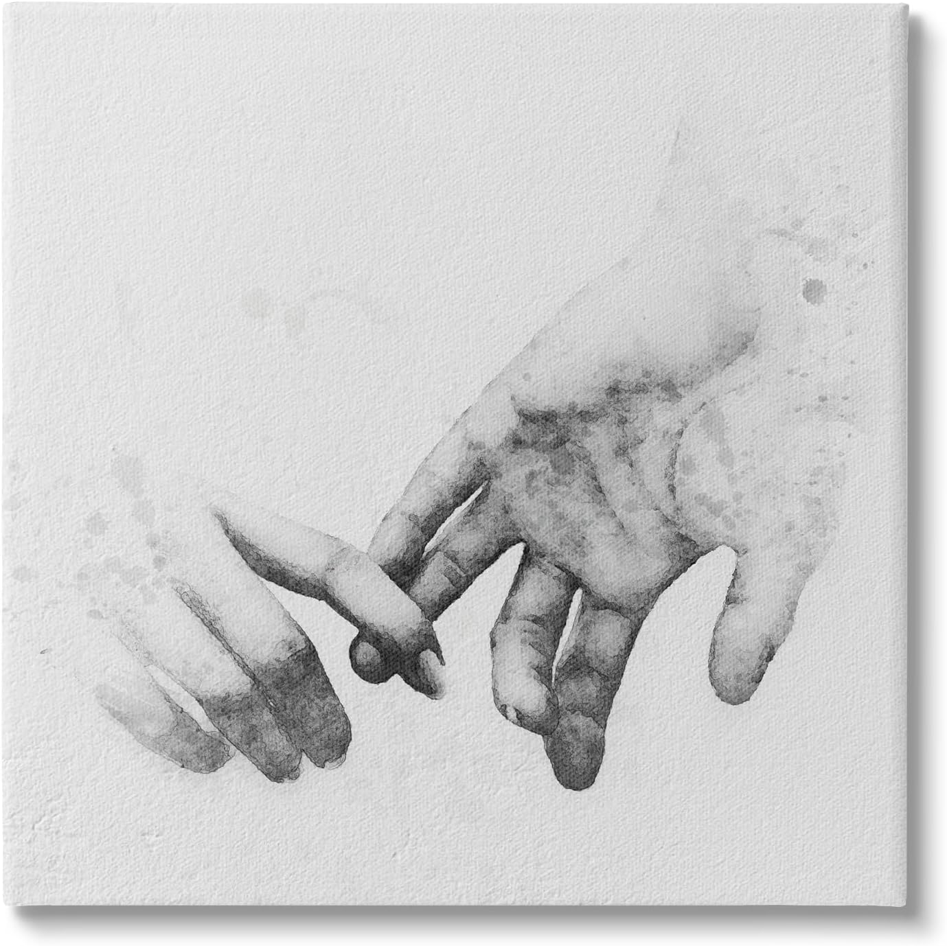 Stupell Industries Holding Hands Drawing Canvas Wall Art Design by Ros Ruseva