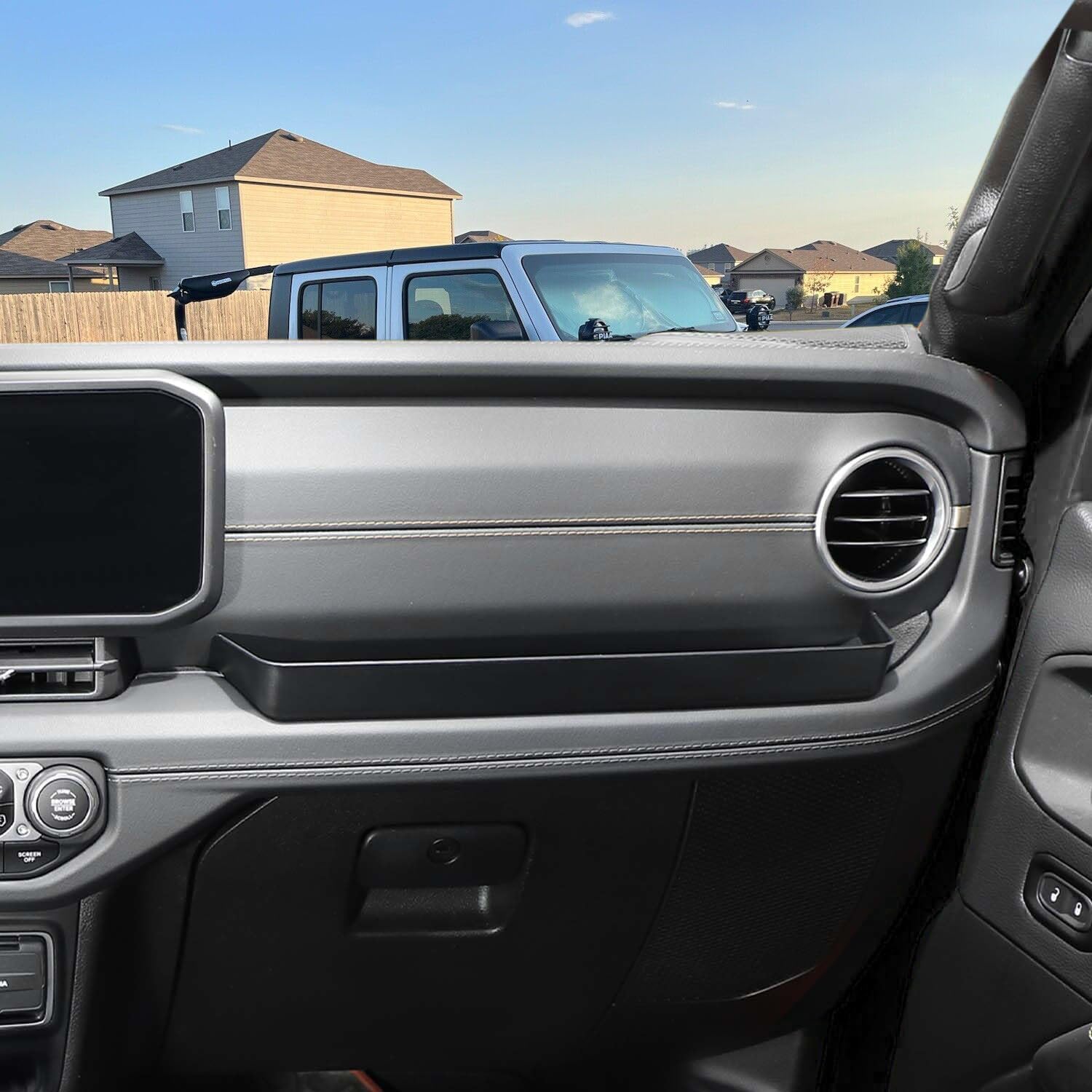 GrabTray Passenger Grab Bar Tray Storage Organizer Grab Handle Box for 2024 2025 Jeep Wrangler JL JLU 2/4 Door Gladiator JT, Interior Accessories, Black