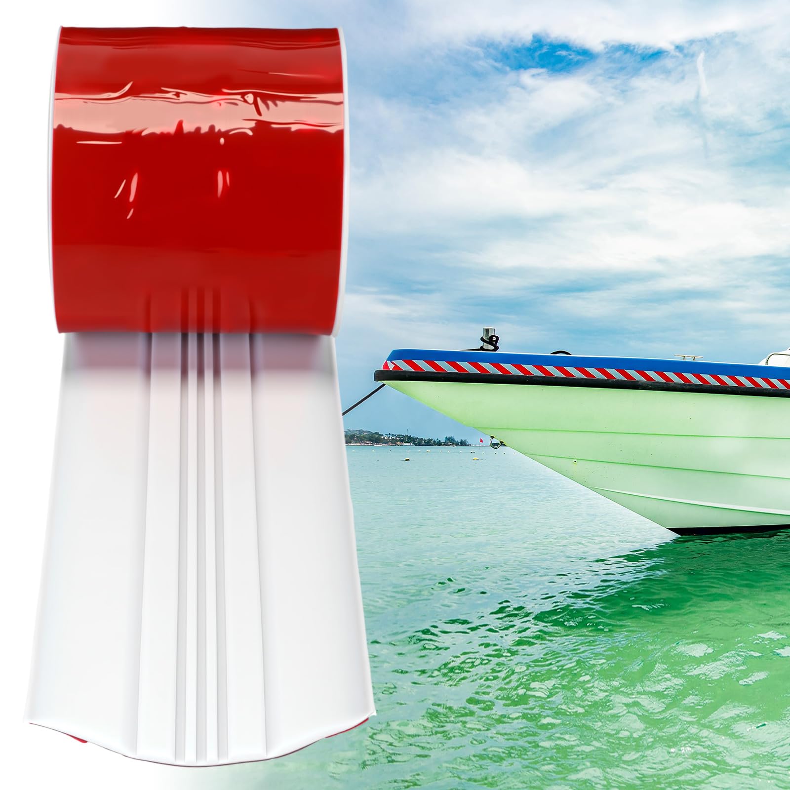 Kielschutz für Fiberglas-Boote, selbstklebender Kielschutz für Fiberglas- und Aluminiumboote, einfach zu installieren, schützt vor Felsen und Rampen, 12,7 cm Breite