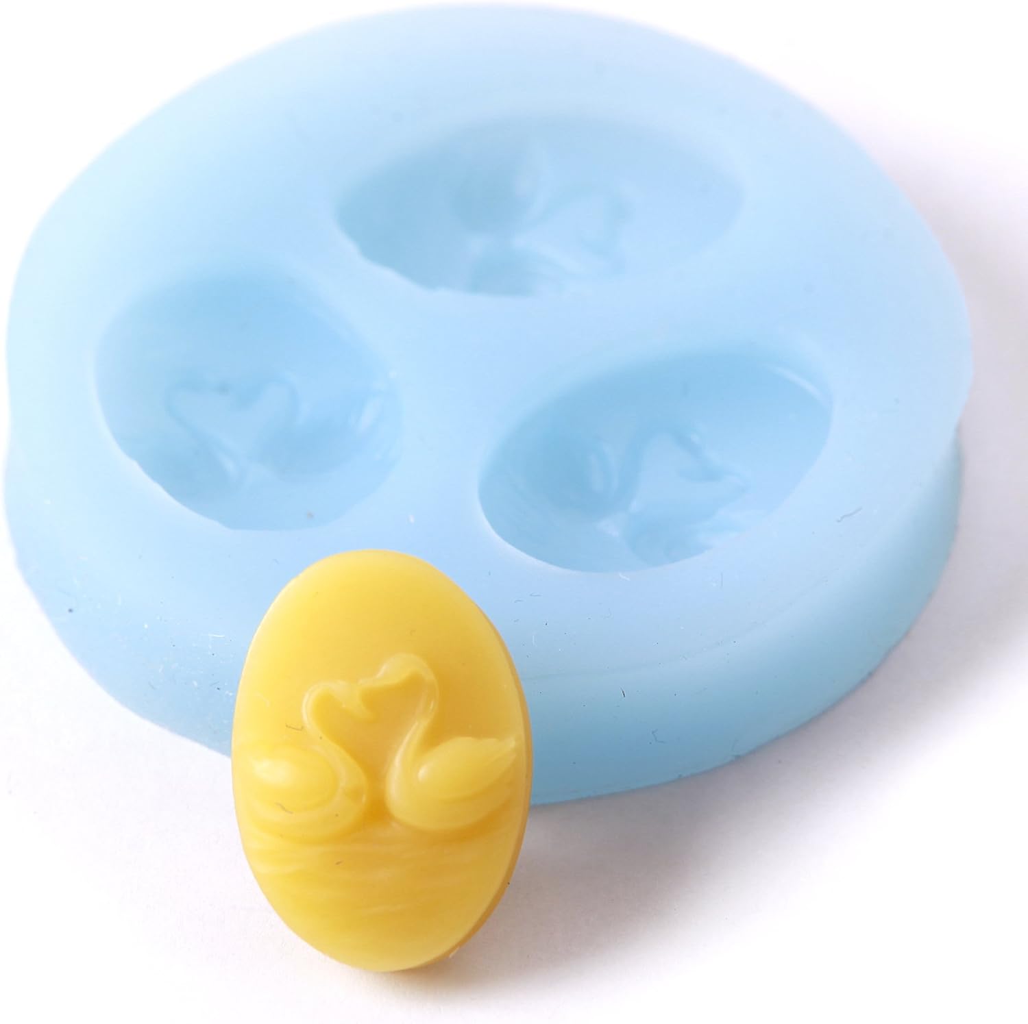 Kissing Swans Fondant Icing 3 Cavity Silicone Mould x 10