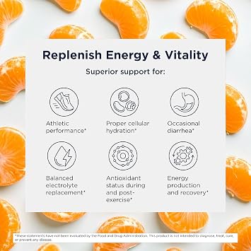 Designs for Health ElectroPure Hydration Packets, Clementine Flavor - Electrolytes Powder with Vitamin C, Magnesium, Zinc, and Potassium - with Stevia and Monk Fruit Sweetener (14 Stick Packets)