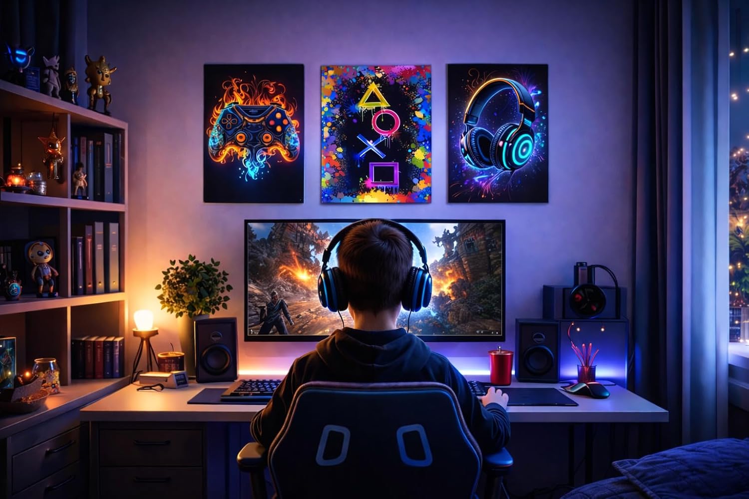 3 Pack Game Room Decor for Teen Boys Bedroom Gaming Room Accessories Stuff Cool Poster Gifts for Gamer Guys Metal Signs Wall Decor - Image 6