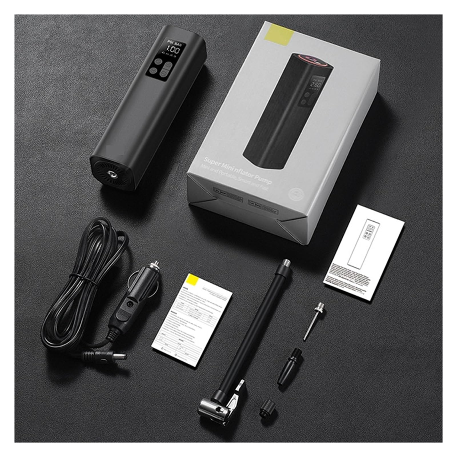 Pompa Di Aria Elettrica Portatile 12V Del Compressore D'aria Automobile For La Mini Gonfiabile Gonfiatore Digitale Della Gomma Bicicletta Motociclo Gonfiaggio Veloce Sforzo