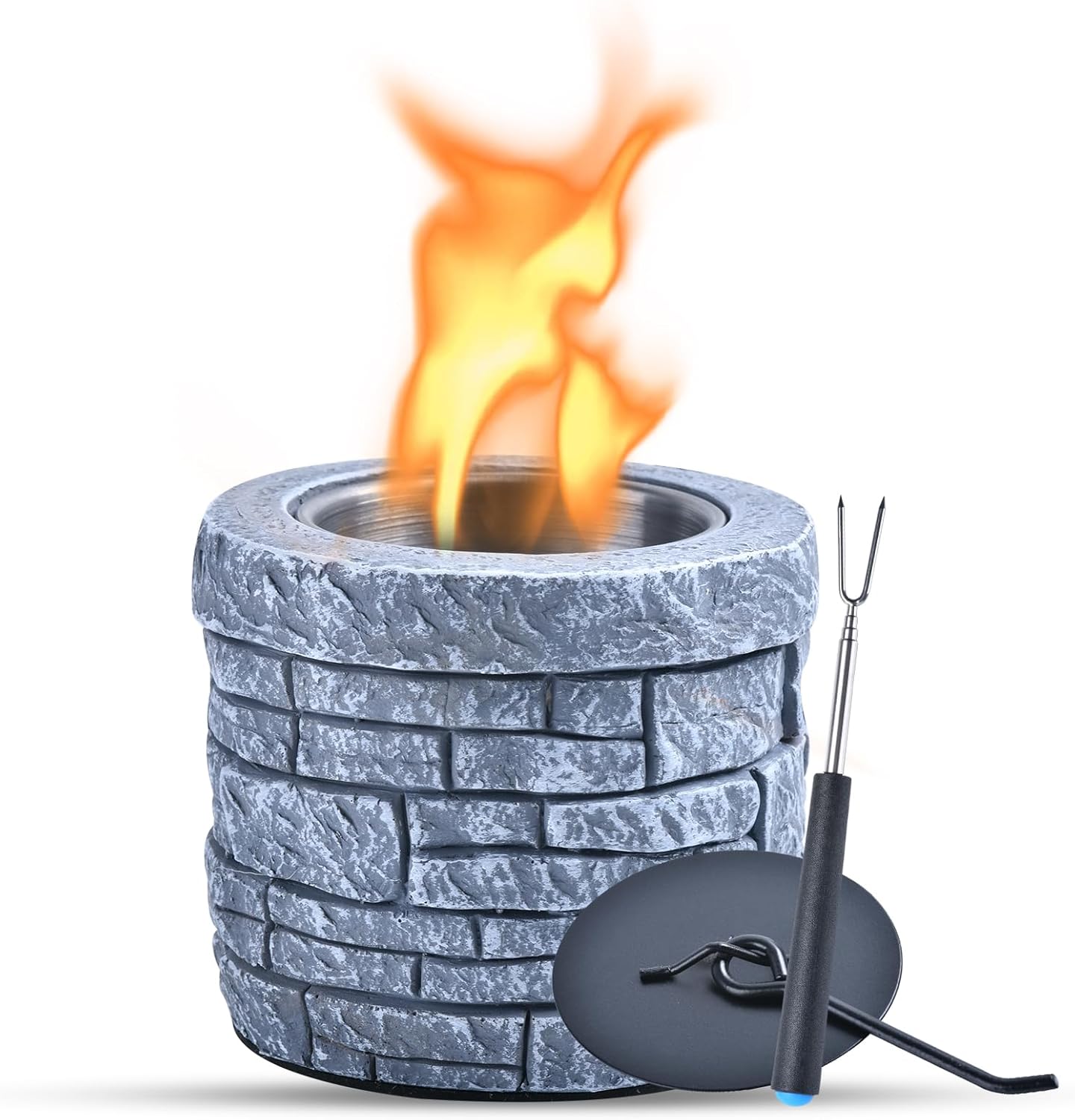 Smokeless Tabletop Fire Pit Bowls Portable Concrete Fire