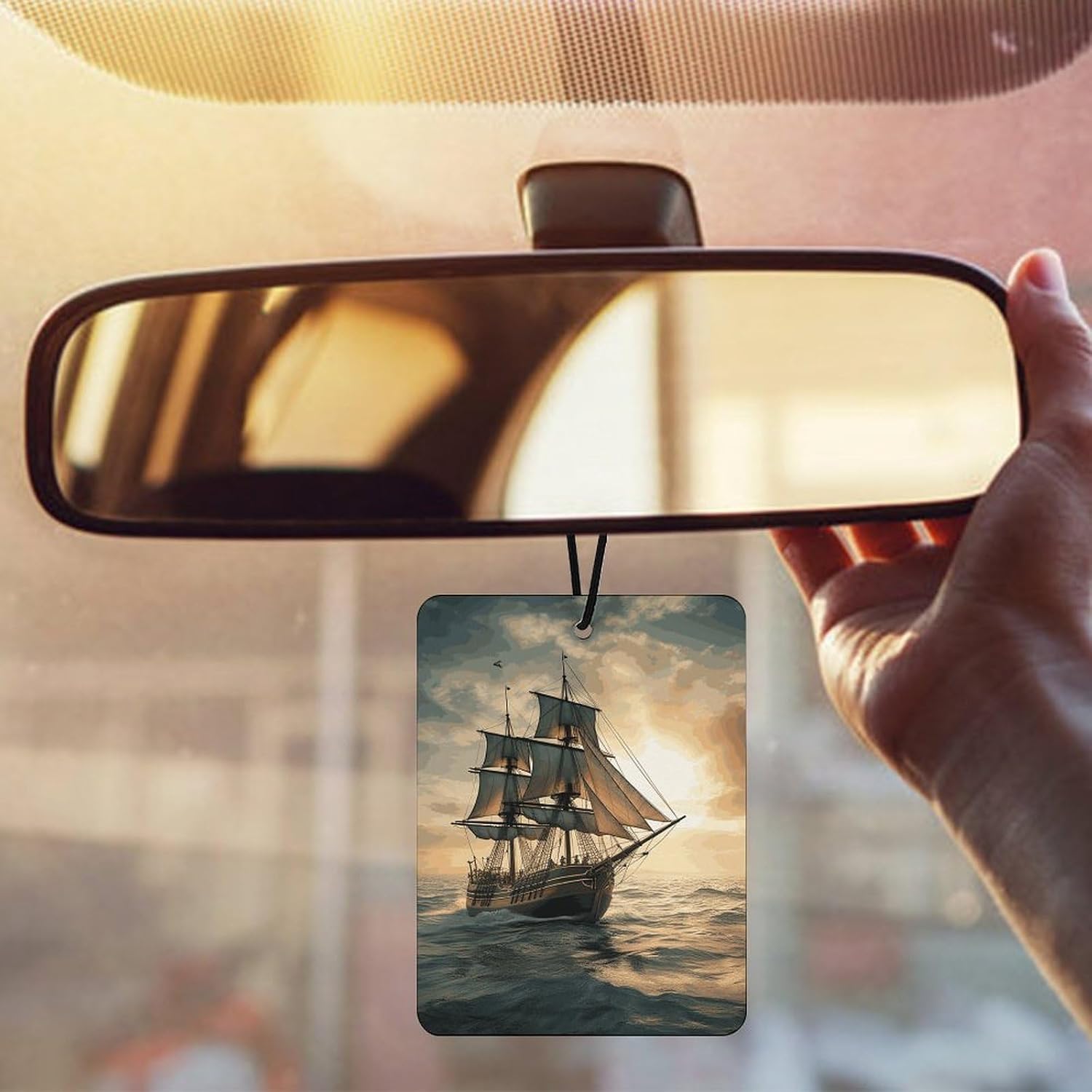 5 Pcs Car Air Fresheners Hanging Air Freshener Ship Sailing Alone Hanging Scented Cards Fragrance Scented Cards for Car Car Aromatherapy Tablets for Car