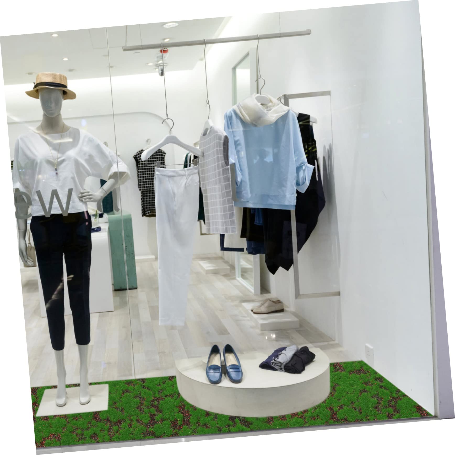 Alfombra de Musgo Artificial Simulada, Mini Césped Verde Decorativo