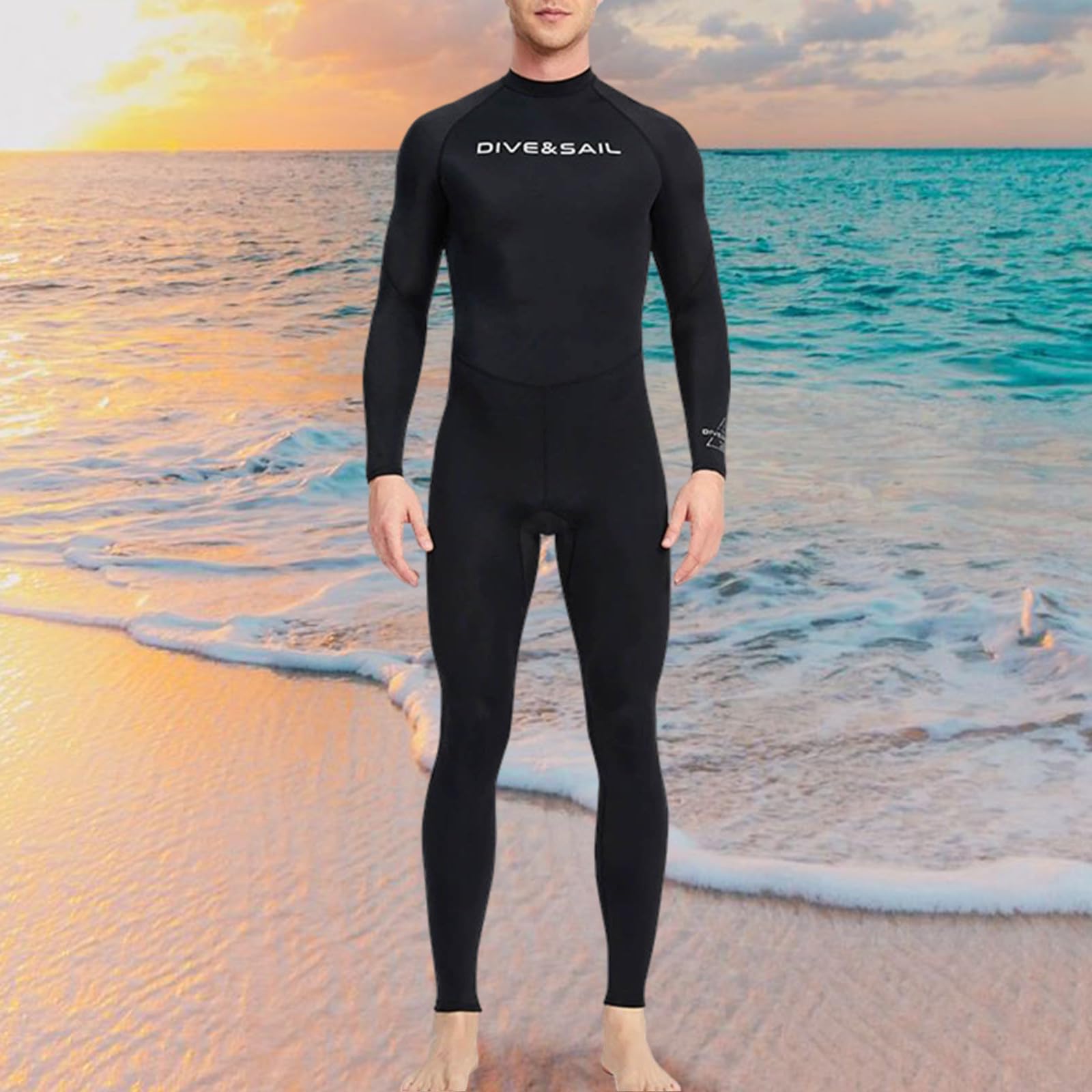 Generisch Tuta subacquea da uomo uomo donna sottile ad asciugatura rapida costume da bagno snorkeling surf tuta solare costume da bagno uomo corto