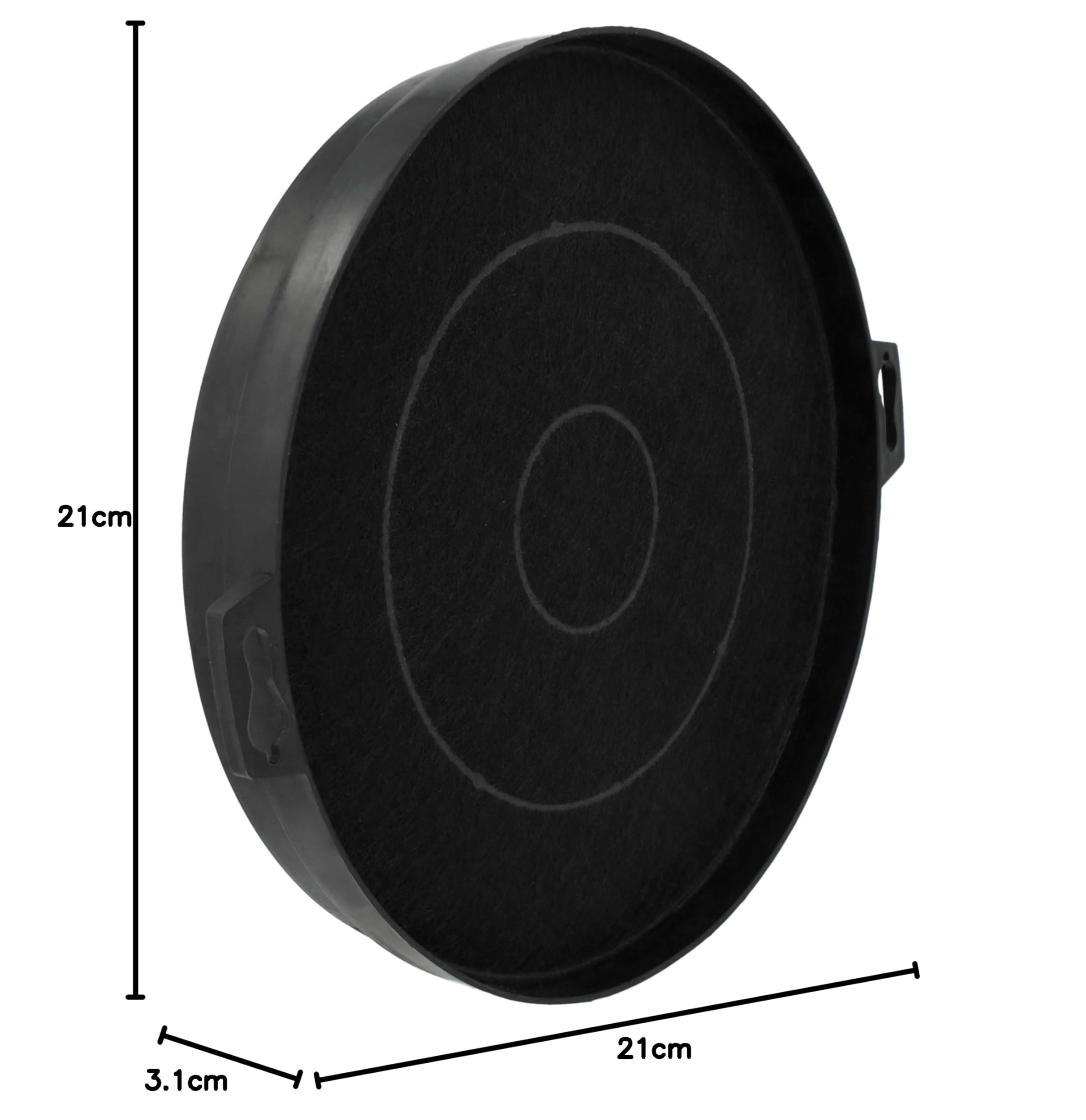 vhbw 4 x filtr z węglem aktywnym kompatybilny z Whirlpool AKR916IX, AKR 916 IX/1, AKR 916 IX/2, AKR701, AKR701IX, AKR916 okap kuchenny – 21 cm