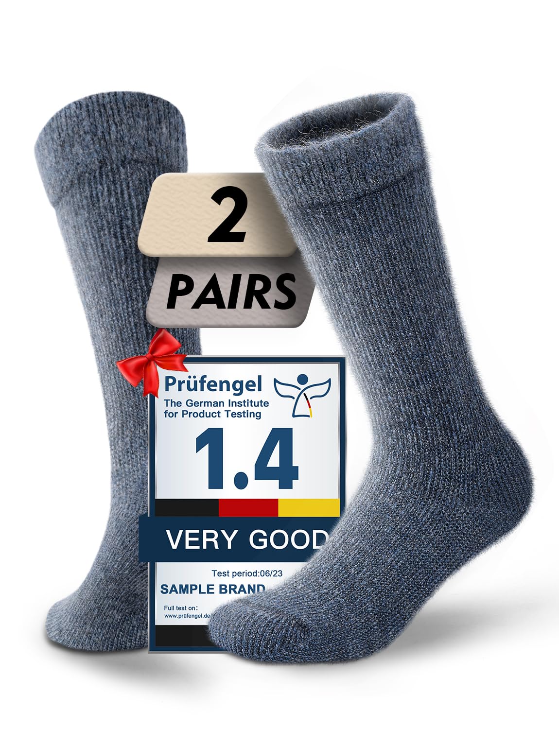 Juclise Alpaca Wool Thermal Winter Boot Socks Heavyweight Thick Warm Padded Moisture-Wicking Insulated Cold Weather