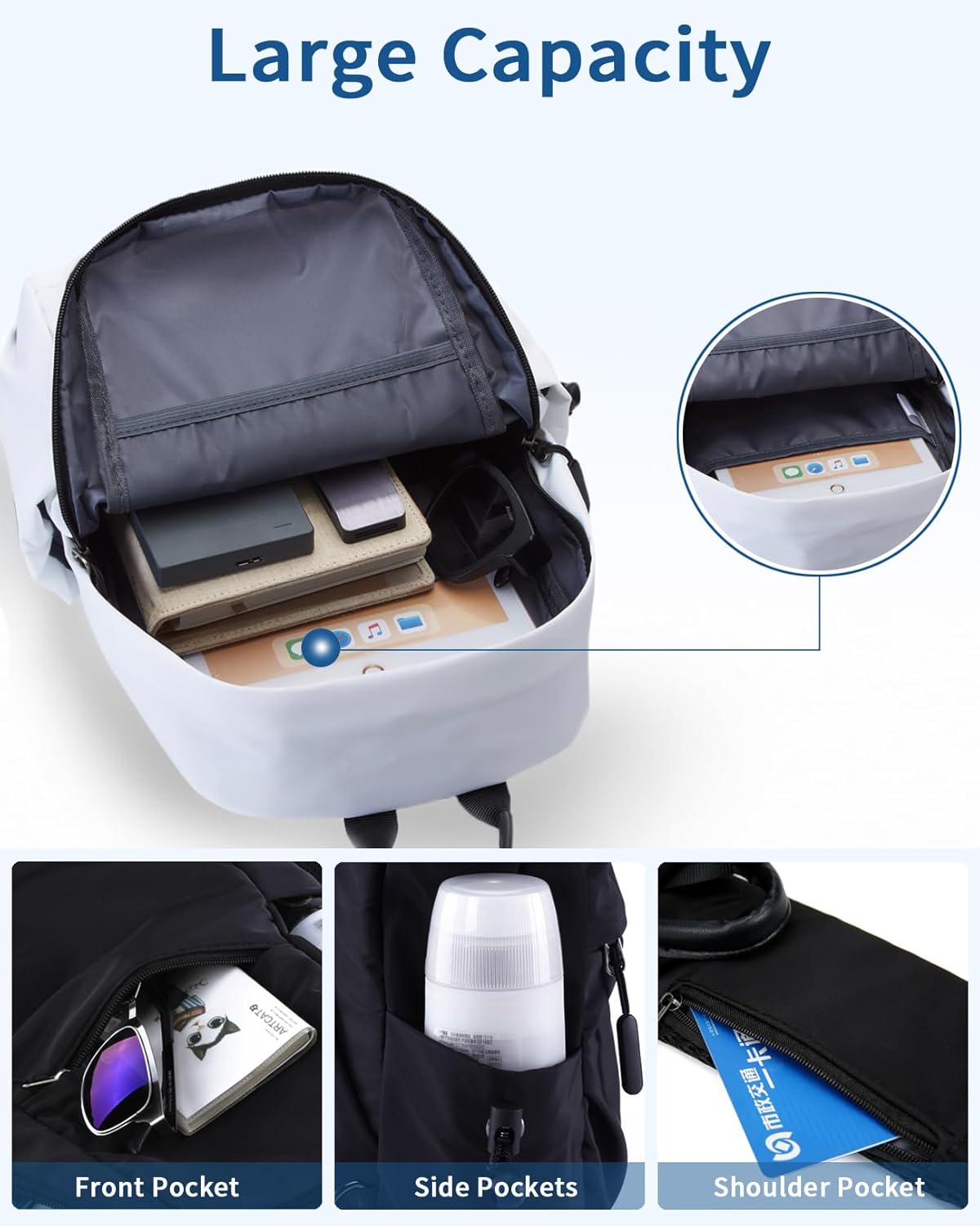 Seoky Rop Men Women Sling Bag Backpack Lightweight Water Resistant Shoulder Crossbody Bags for Travel - Image 4