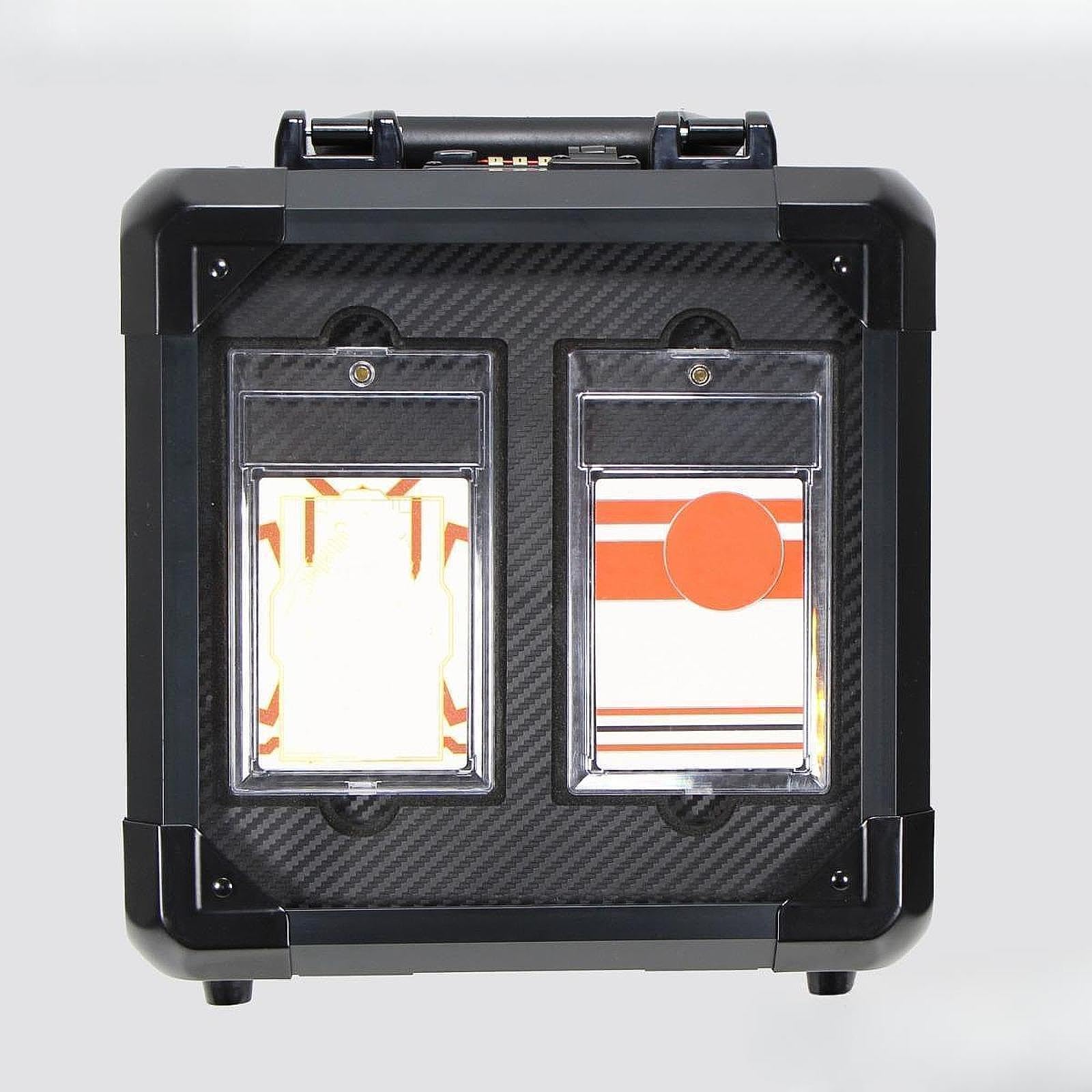 Estuche para Tarjetas Coleccionables Caja Archivadora Rígida Soporte de Cartas Expositor de Deportes en Marco de Aluminio Doble Nivel Adecuado para