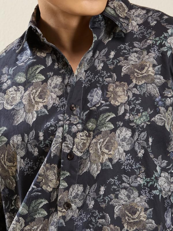 Image of MARK & ALBERT Men's Slim Fit Cotton Formal Shirt