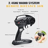 Vista 3 de Autos RC RC Crawler 1/10 Escala RTR Auto de Control Remoto 4WD 2.4GHz Cepillado Vehículo de Carreras Todoterreno Grado Pasatiempo Modelo con Luces