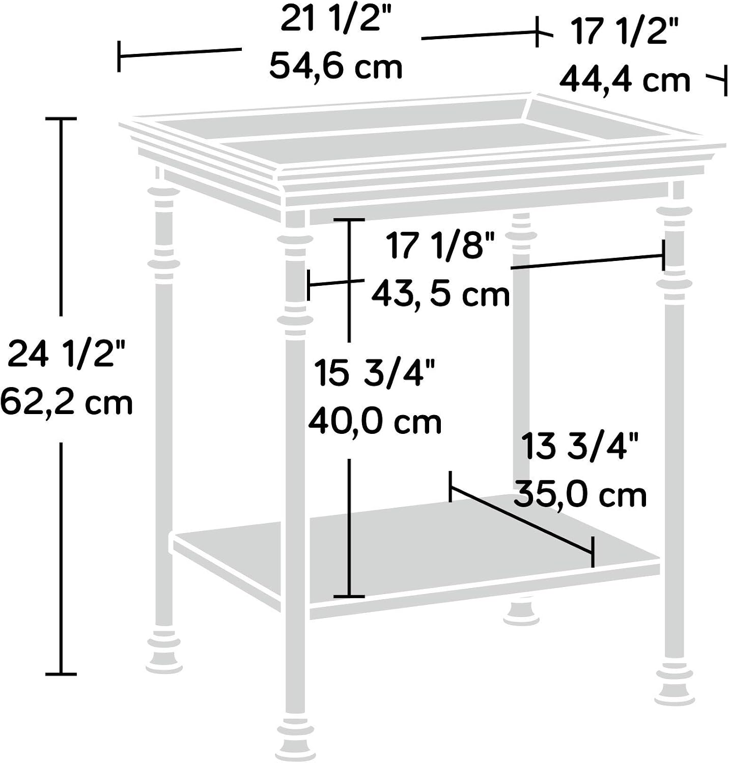 Sauder Canal Street Side Table, Northen Oak finish