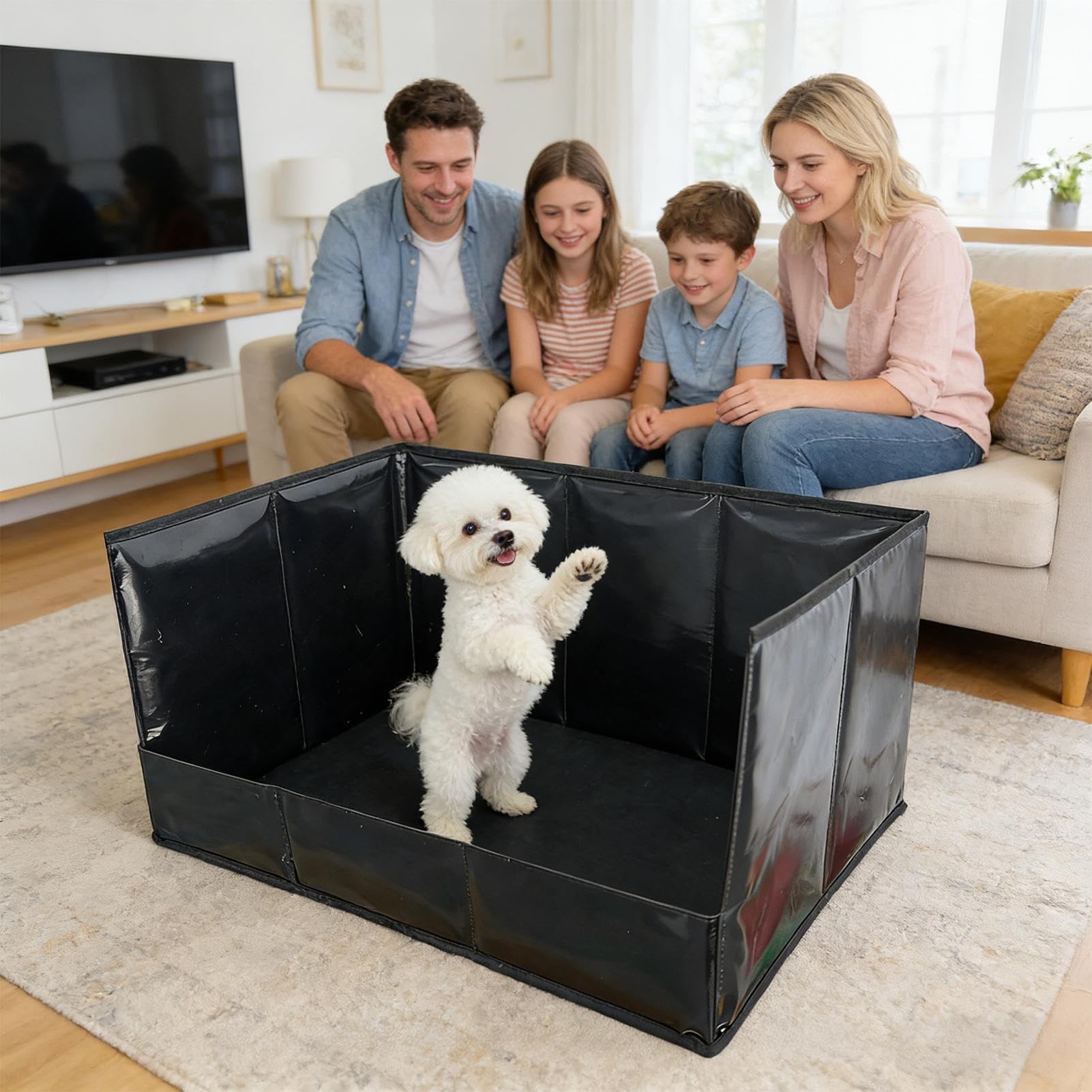 Litière pour Chien,Bac avec Parois Hautes pour Animal | Litière pour Chiots Et Chiens - pour Petit Moyen Et Grand Chiens D'Intérieur Balcon Terrasse