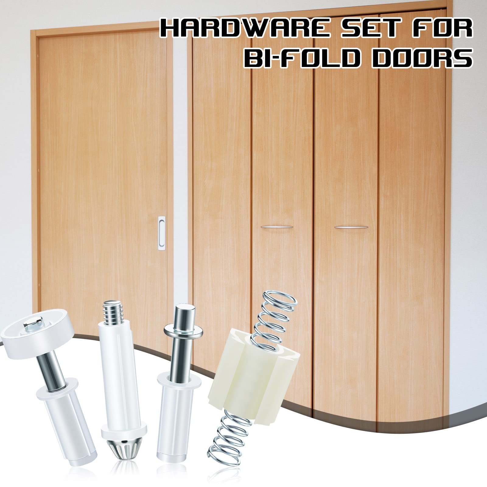 16 Pcs BiFold Door Hardware Repair Kit includes Top and Bottom Pivots