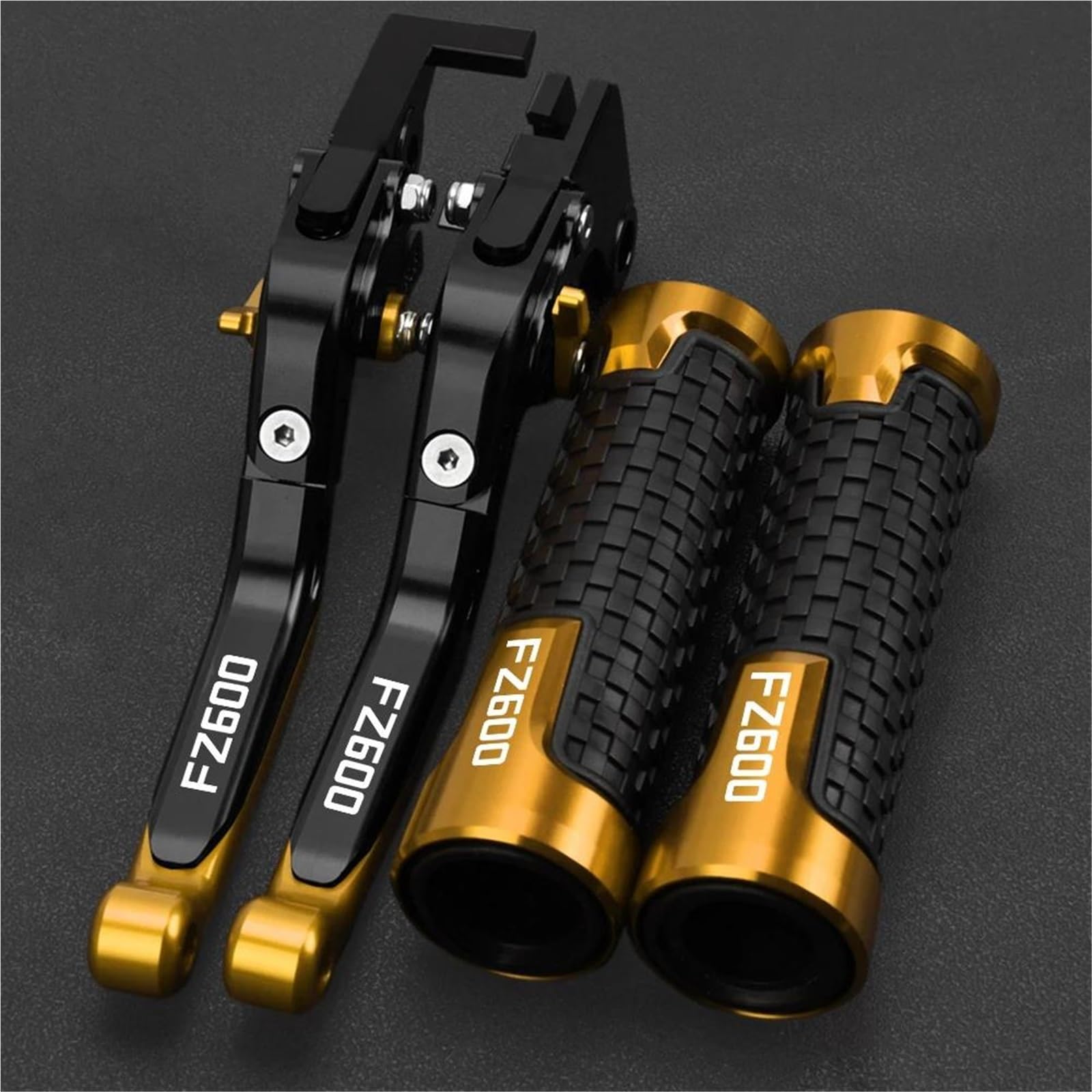 Tgvselpj Yellow 2 Motorcycle Part Motorcycle Extendable Adjustable Clutch Brake Levers Controller Lever Handle For Y-Amaha Fz600 Fz 600 1987-1989(Yellow 2)