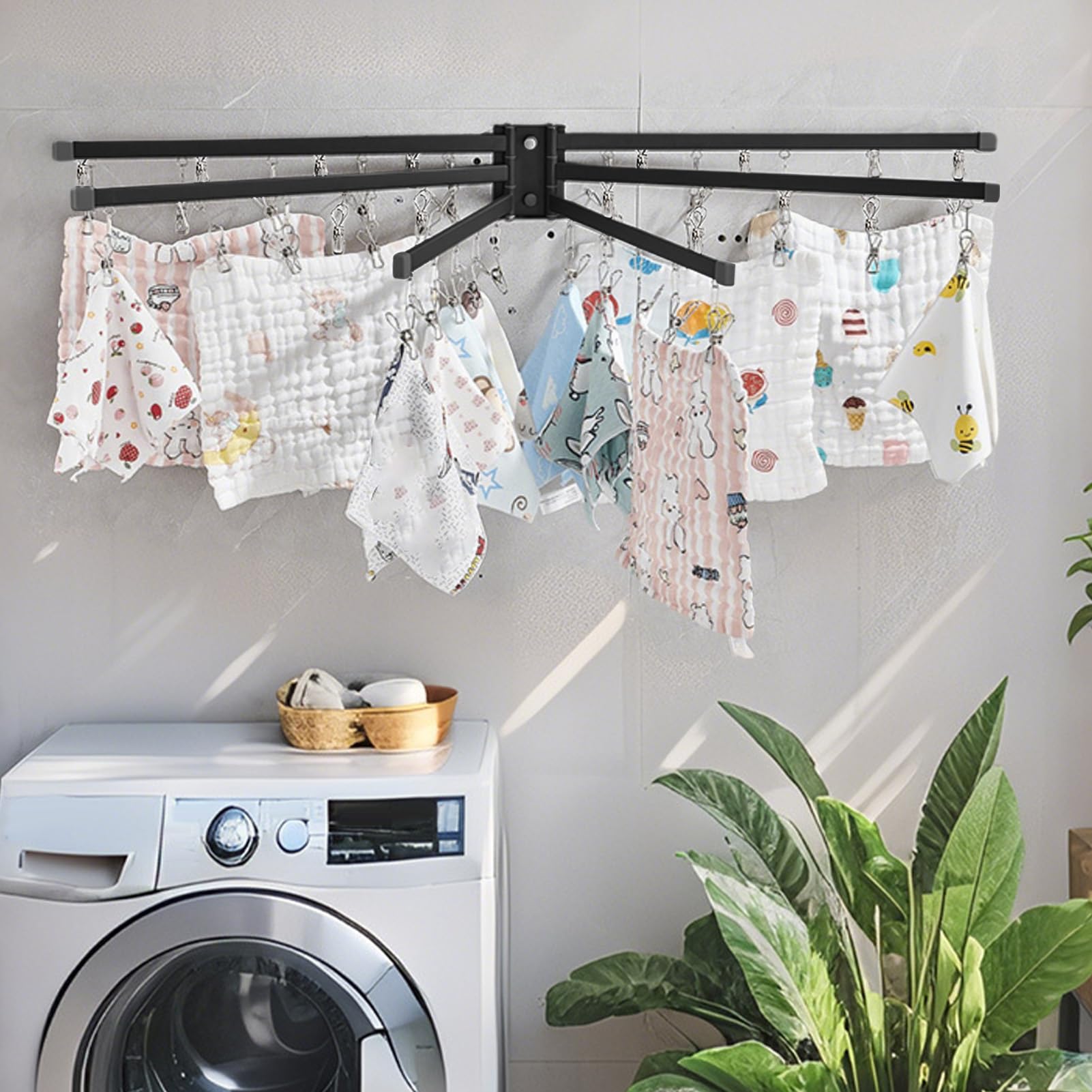 Appendiabiti per Asciugare Calze Stendino Per Calzini In Acciaio | Ganci E Mollette Resistente Antiruggine Per Lavanderia Intimo Reggiseno Viaggio Casa