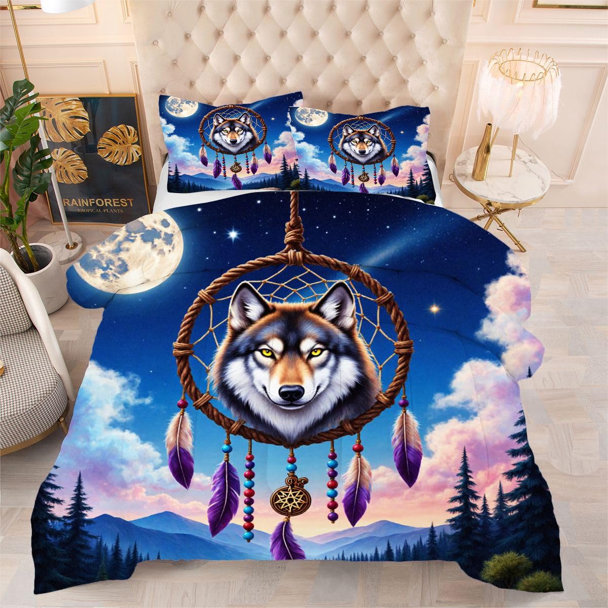 Couette 3D grand lit de qualité supérieure avec impression textile