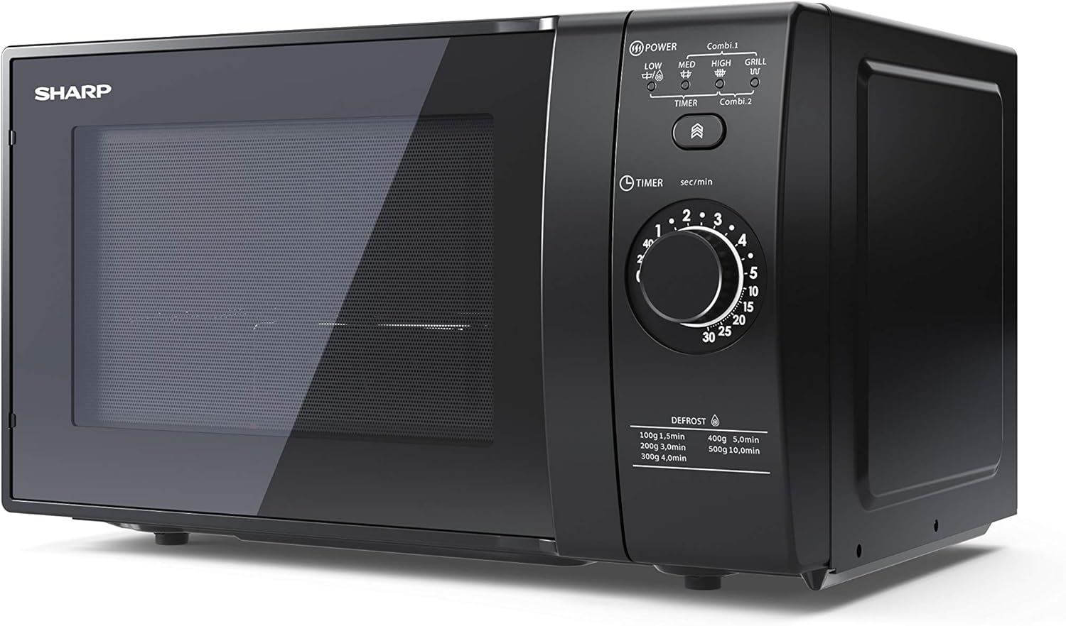 SHARP YCGG02UB Compact 20 Litre 700W Digital Microwave with 1000W