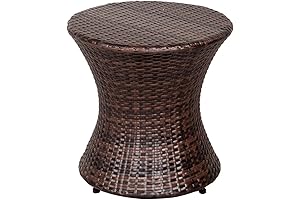 Sundale Outdoor Round End Table: Graceful Accent for Your Patio Sanctuary
