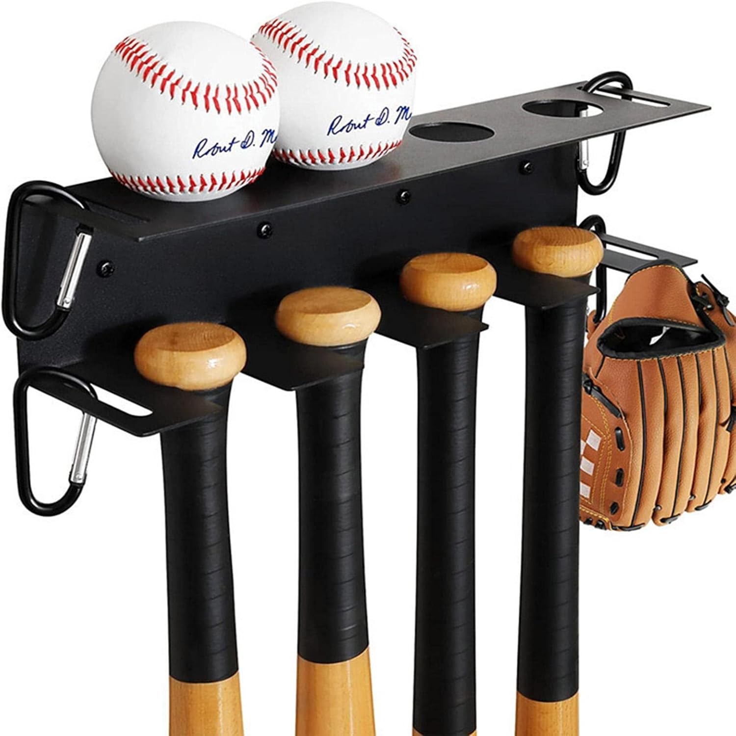 Metal Bat Storage Rack Baseball and Bat Organizer for Wall,Hanging