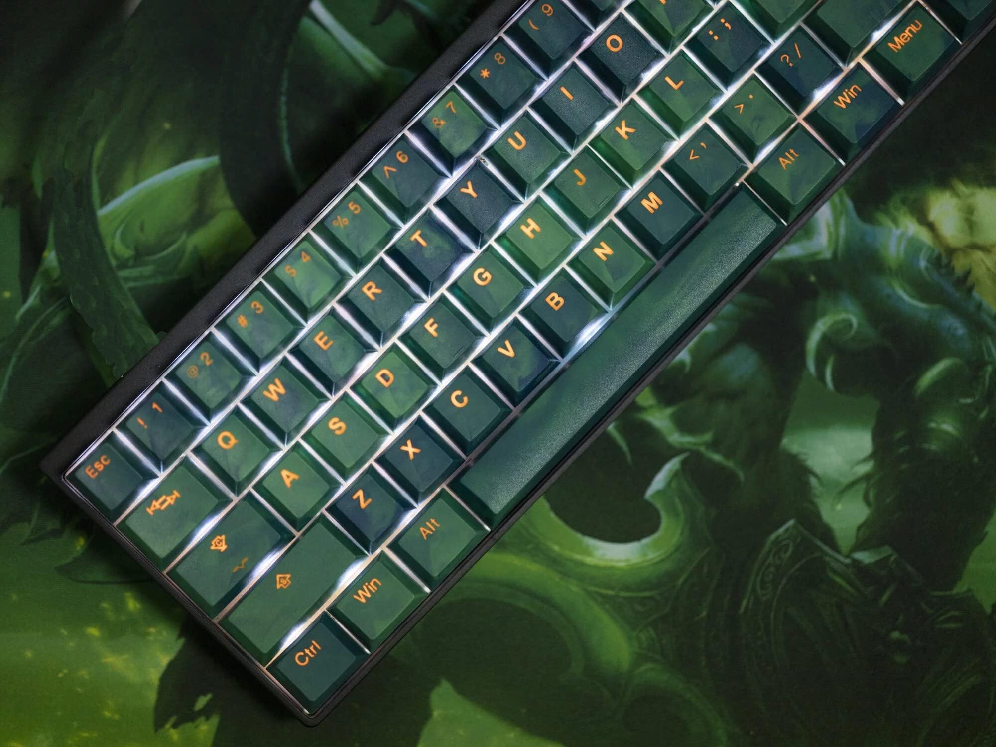 Tai-Hao Avatar II 2 Cubic ABS Backlit keycap 149 Keys Set (Green)