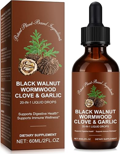 Black Walnut & Wormwood Herbal Liquid Supplement – Natural Plant-Based Extract –