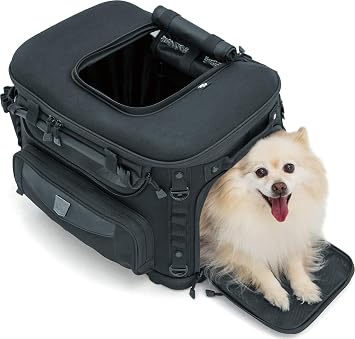 Kuryakyn 5288 Grand Pet Palace: Portable Weather Resistant Motorcycle Dog/Cat Carrier Crate for Luggage Rack or Passenger Sea