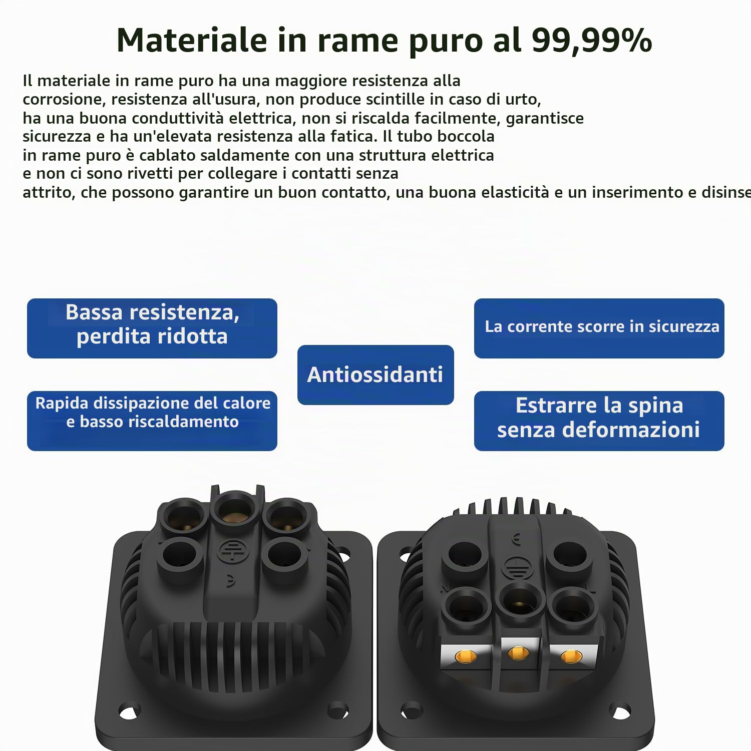 Viborg Presa da incasso per prese di alimentazione per HiFi & Highend, conduttore in rame puro VE01R