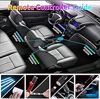 Vista 7 de Luces LED para interior de coche, tiras decorativas, atmósfera, ambiente, kits de iluminación