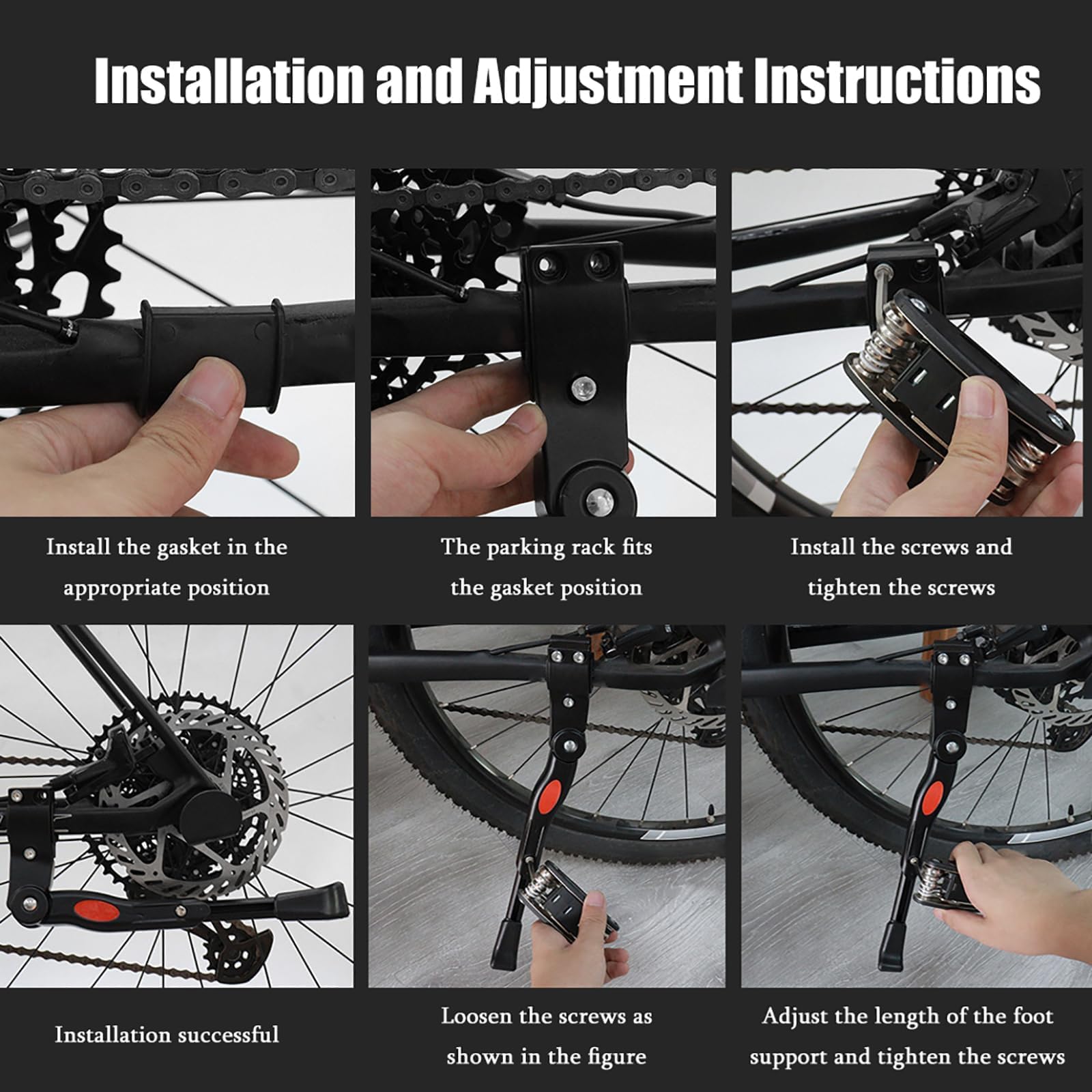 Cavalletto per Bicicletta per Orbea Wild FS, Regolabile Cavalletto Laterale in Alluminio, Supporto Antiscivolo, Facile da Montare Accessori Bici
