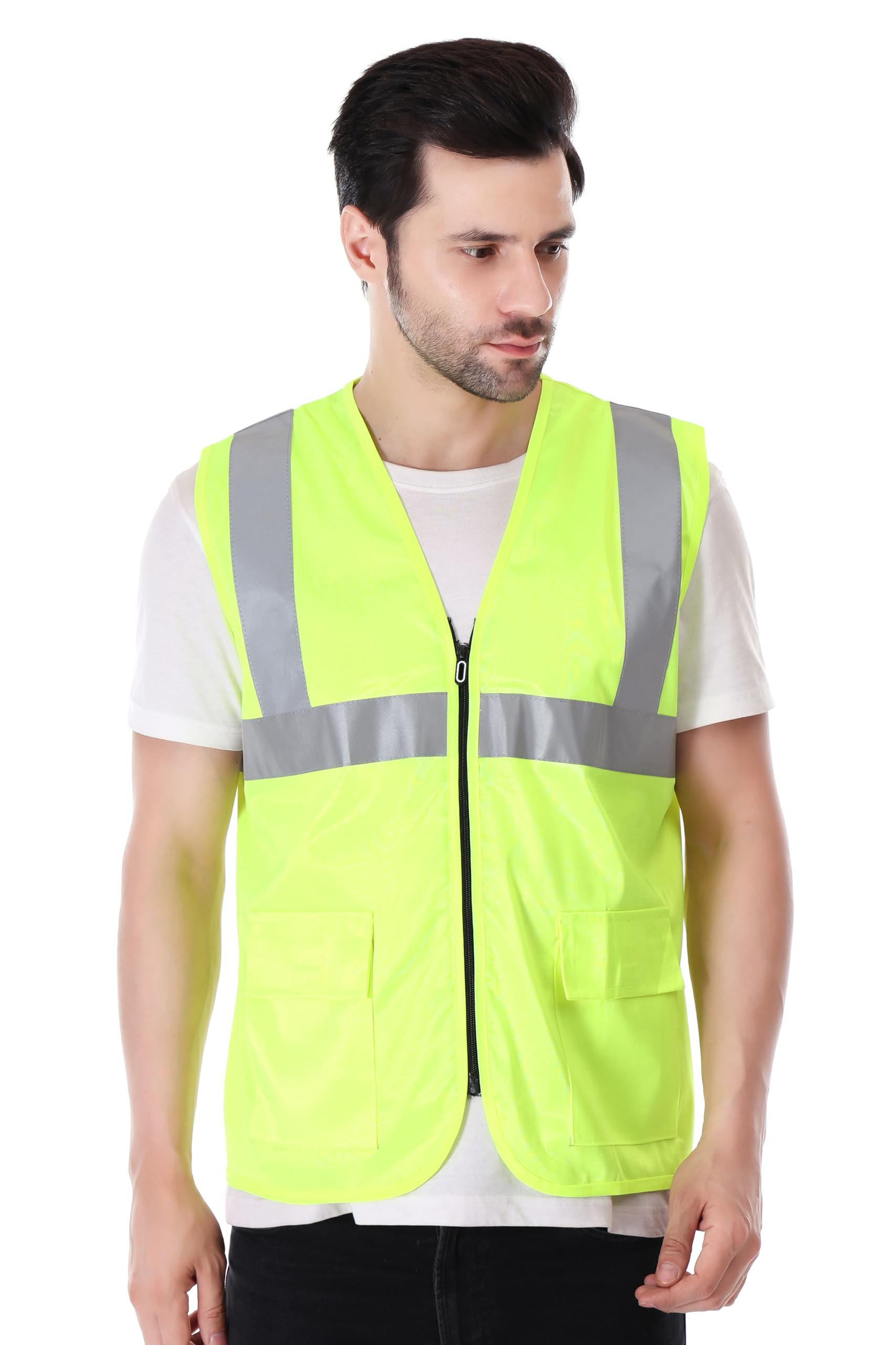 EVION Reflective Safety Jacket Model No.1504-2GZ High Visibility for Construction Worker,Executives,Traffic Safety,Cycling and running (Green) - M (B0C5T9WP5M) Amazon Price History, Amazon Price Tracker