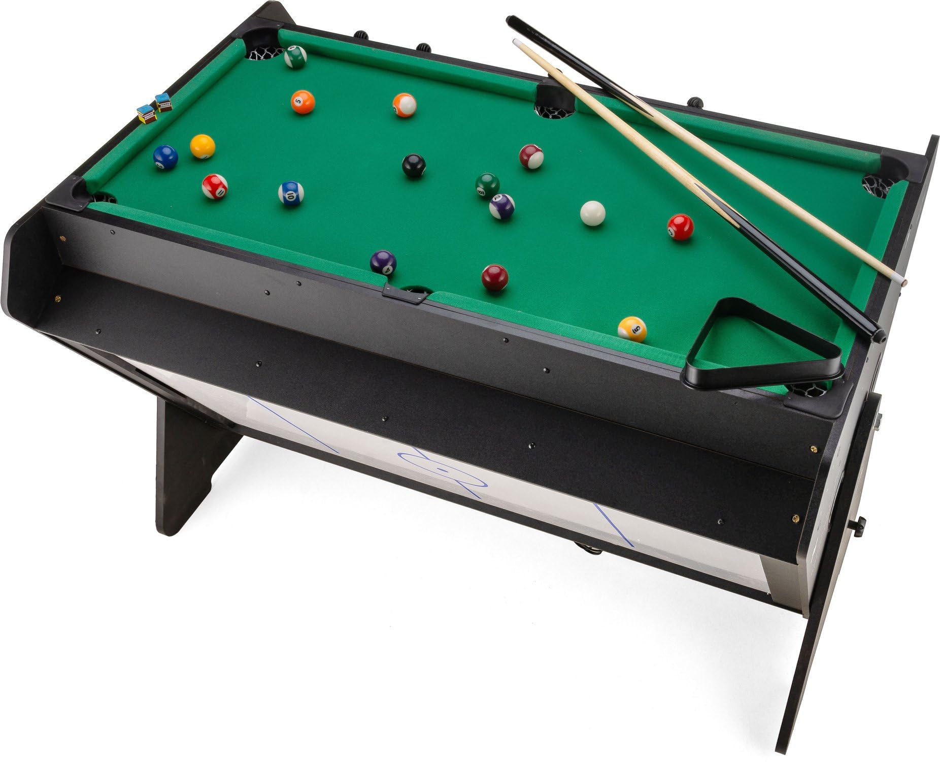 3in1 Spieltisch Kickertisch Tischbillard Airhockey 121x84x85 cm für Kinder und Erwachsene