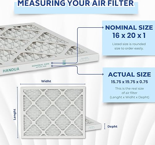 Miniatura 2 de Handua Filtro de aire MERV 11 de 16 x 20 x 1, filtro de repuesto de aire acondicionado para horno plateado, paquete de 4 (tamaño real 15.75 x 19.75