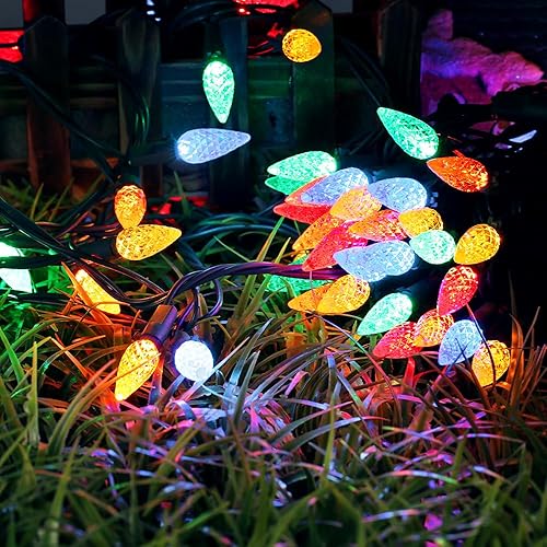 Miniatura 7 de Brizled - Tira de luces led facetadas C5, con 100 focos, de 33 pies y 120 V, miniatura, con certificación UL, para decoración interior y exterior,