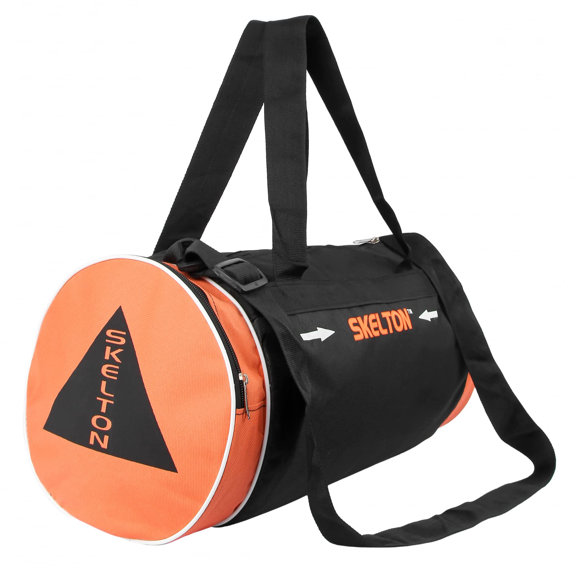 Gym Bag, Sports Bag, Duffle Bags for Gym, Sports Duffle Bags for Men Women Boys and Girls (Orange/Black)-image-42