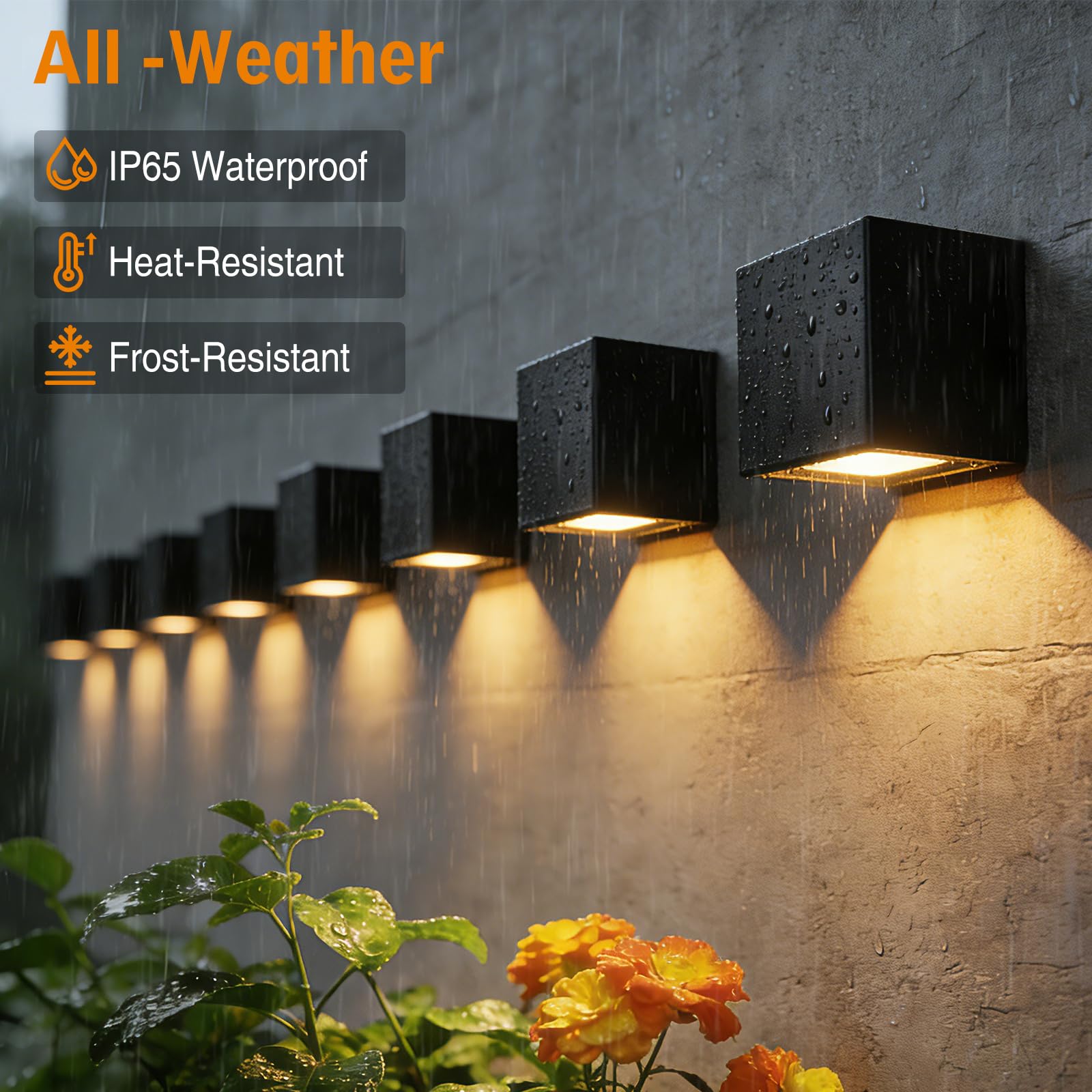 4 Pezzi Luci Solari Esterno Giardino, IP65 Impermeabile LED
