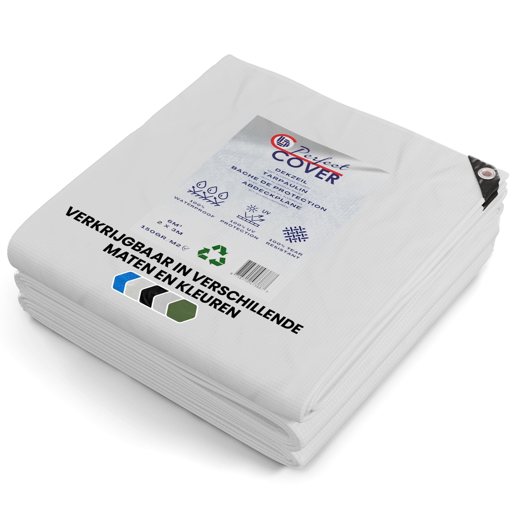 Perfect Cover Waterdicht afdekzeil, sterk, met ingestanste ringen, voor tuinmeubelen, zwembad, auto, caravan, uv-bestendig, scheurvast, op maat (Transparent, 6x8 Perfect Cover Waterdicht afdekzeil, sterk, met ingestanste ringen, voor tuinmeubelen, zwembad, auto, caravan, uv-bestendig, scheurvast, op maat (Transparent, 6x8
