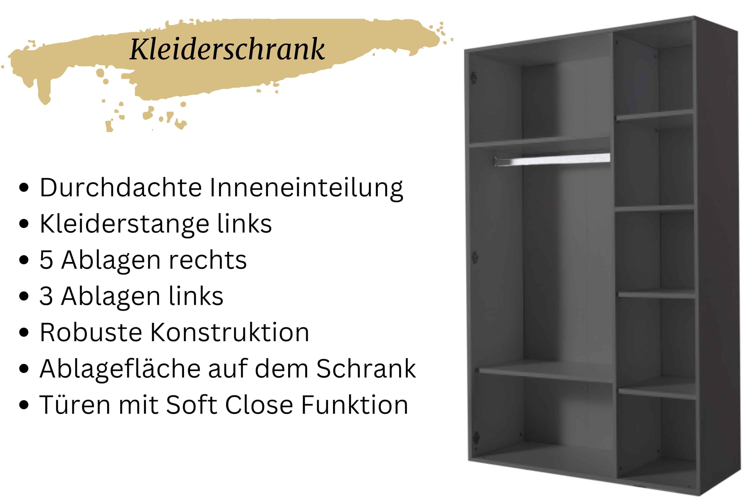 Kinderzimmer Komplett Set Jugendzimmer Kindermöbel 5 teilig mit Autobett Rio (inkl. Wandregal)