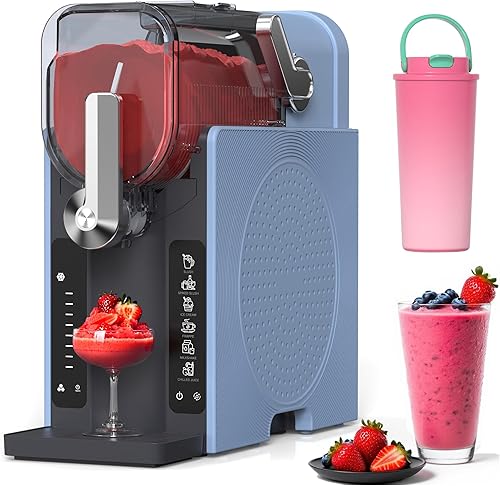 Máquina de granizado para el hogar, sin necesidad de hielo, máquina de helado suave y máquina de margarita, limpieza automática, 6 ajustes
