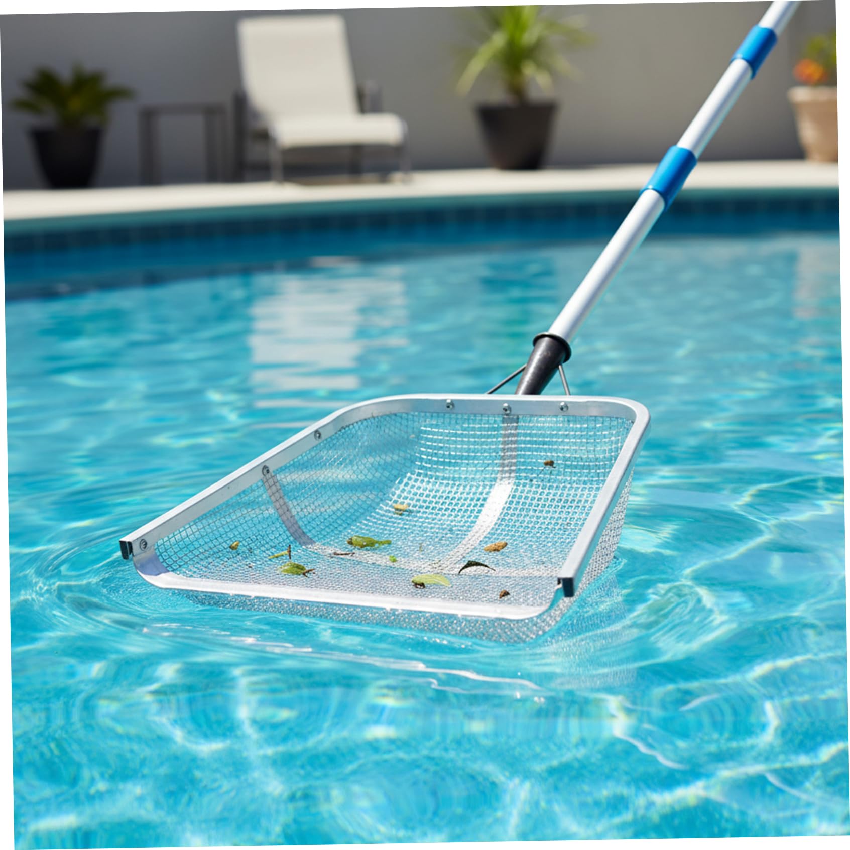 Pala para tamizar, tamiz de Suelo de Acero Inoxidable para jardinería, Pala para Arena de 17, 5 x 14, 6 Pulgadas con Malla de 4 mm para un filtrado eficiente de Arena, Suelo y Granos