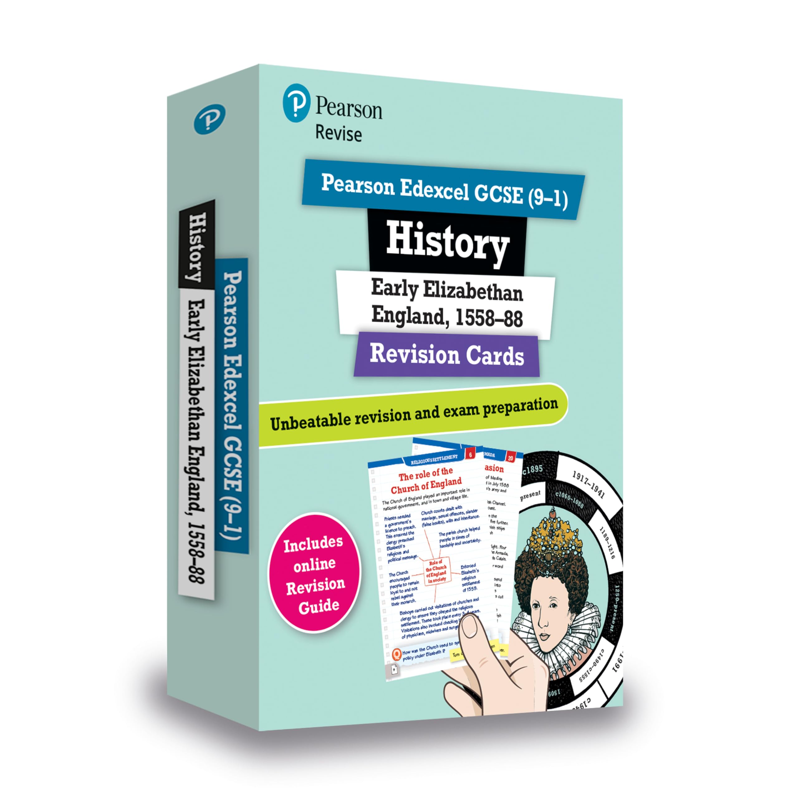 Pearson REVISE Edexcel GCSE History Elizabethan England Revision Cards incl. online revision - for 2026, 2027 exams