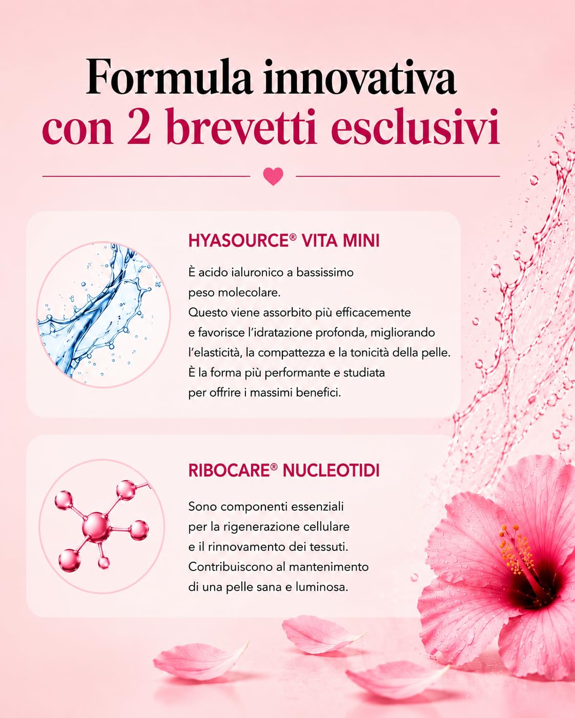 JEA Collageny Pro Collagene Idrolizzato Grass Fed in Polvere con 2 Brevetti Esclusivi Hyasource Vita-Mini® Acido Ialuronico e Ribocare® Nucleotidi, Senza Zuccheri Aggiunti