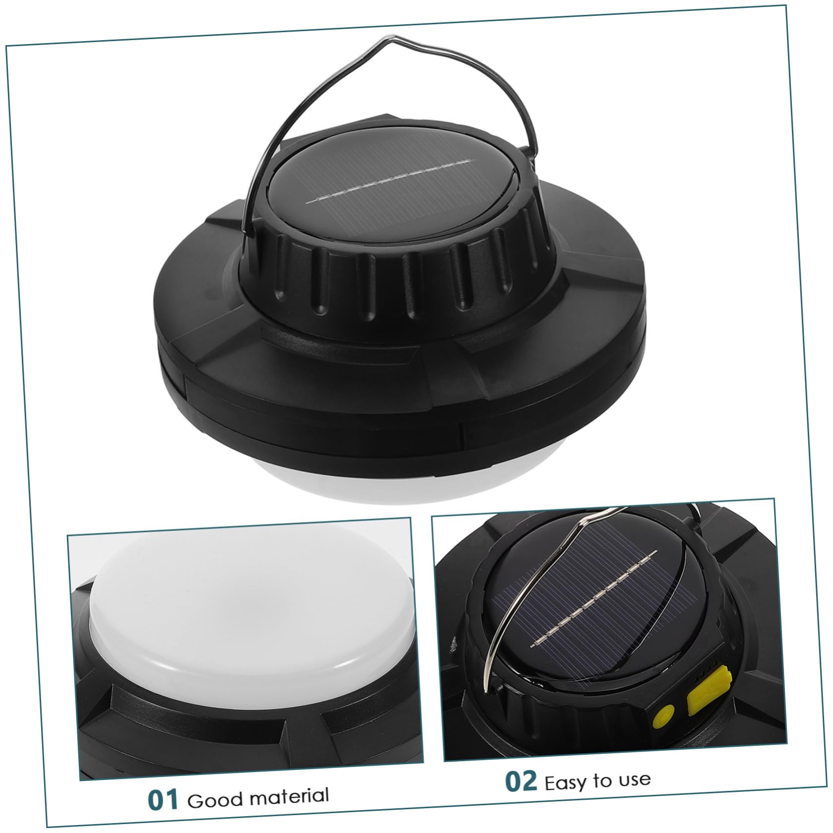 Linterna Solar Recargable USB Luz Emergencia Portátil para Camping Senderismo y con Luz para Tienda y Rv Exterior