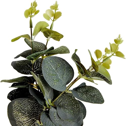 Miniatura 4 de Farmlyn Creek Jarrón de cerámica blanca, centros de mesa para mesas, decoración de baño de granja, arreglo floral de campo, 6.3 pulgadas de