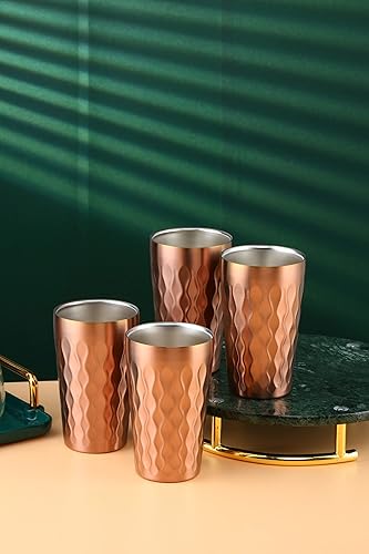 Miniatura 8 de Vaso de acero inoxidable, juego de 2 vasos de 12 onzas  11.8 fl oz, apilables de acero inoxidable, vasos aislados de acero inoxidable, vaso pequeño