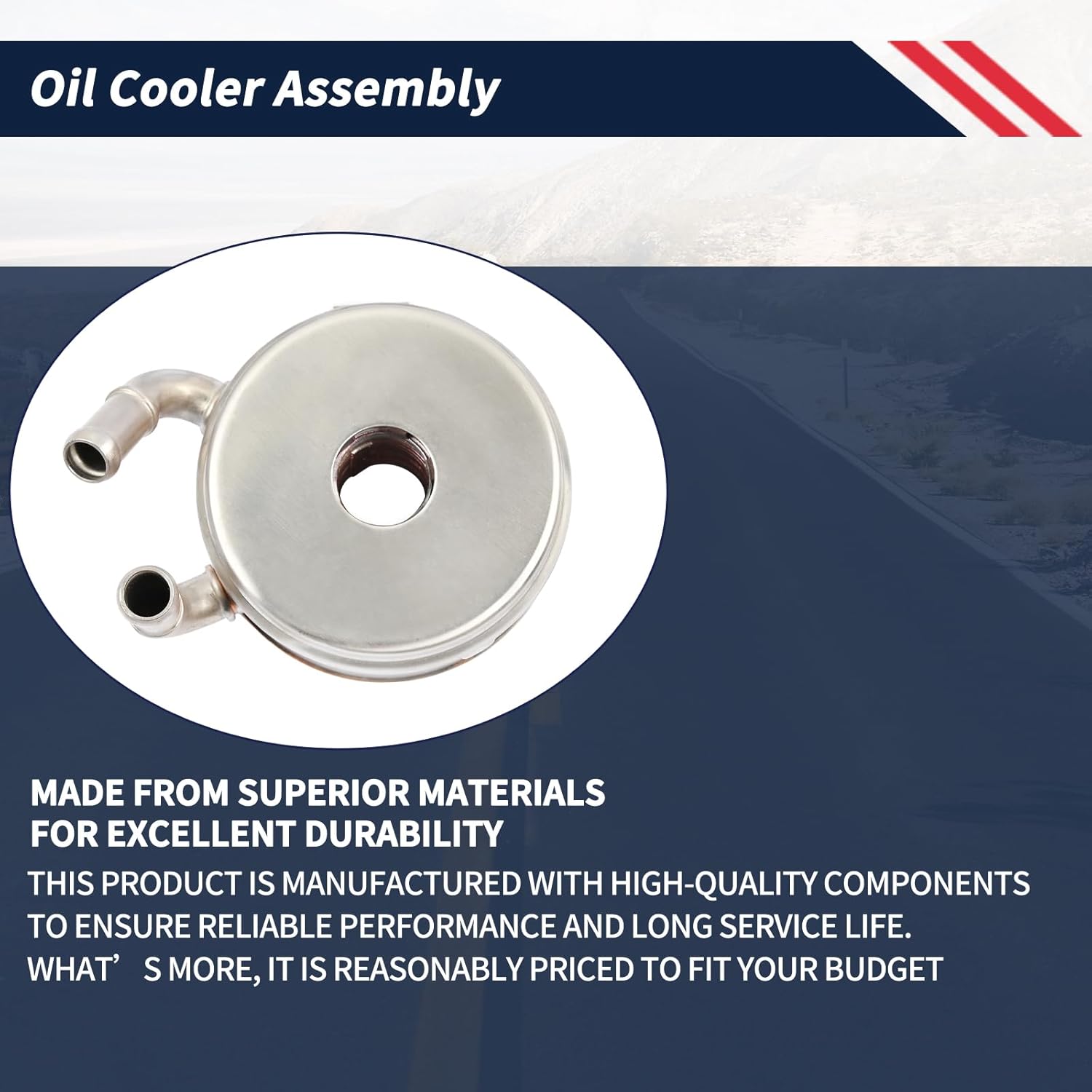 Oil Cooler Assembly Compatible with Toyota 4Runner Tacoma T100 1995-2004 3.4L Engine Replaces 15710-62050 1571062050