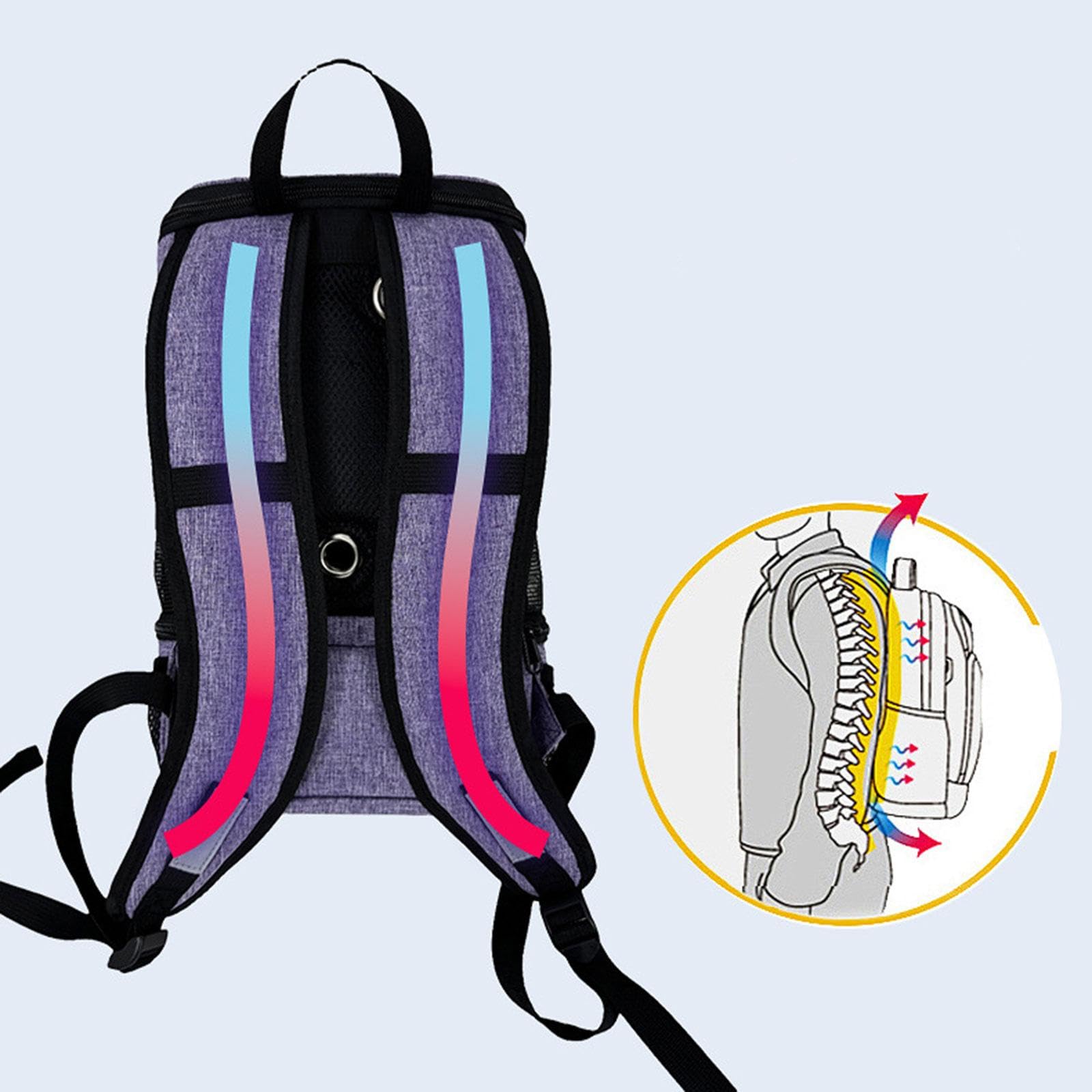 perfk Mochila para concentrador de oxígeno, bolsa de transporte con correa ajustable para el hombro, bolsa ligera para máquina de oxígeno, para